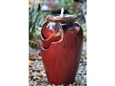 TEA GARDEN FOUNTAIN, SELF CONTAINED, RED COPPER ON OX RED, SIZE D, 15.0" X 23.0"  (PUMP INCLUDED)