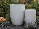 MID HEIGHT BARREL PLANTER, WHITE WHITE, SET OF 3- 18.0"x26.0", 14.0"x20.5", 11.5"x16.5"