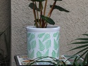 FERN PLANTER, LEAF GREEN, SET OF 3- 15.0"X13.5", 12.0"X12.0", 10.0"X9.0"