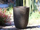 MID HEIGHT BARREL PLANTER, SILVER ROCK, SET OF 3-  18.0"x26.0", 14.0"x20.5", 11.5"x16.5"
