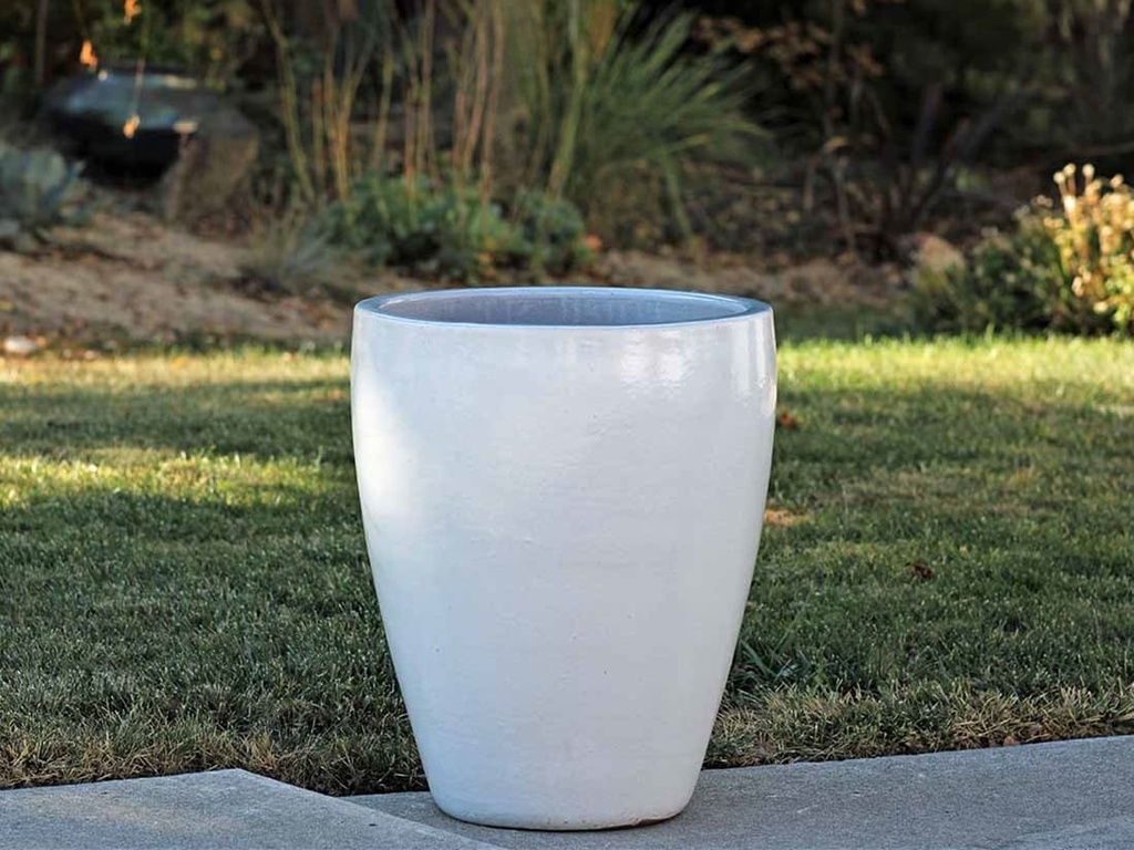 CATALINA POTS, WHITE WHITE,  SET OF 3- 20.0"x24.5", 15.5"x18.5", 12.0"x13.5"