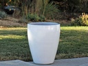 CATALINA POTS, WHITE WHITE,  SET OF 3- 20.0"x24.5", 15.5"x18.5", 12.0"x13.5"