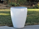 CATALINA POTS, WHITE WHITE,  SET OF 3- 20.0"x24.5", 15.5"x18.5", 12.0"x13.5"