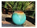 DECORATIVE SPHERE, GOLD TURQUOISE, 12"