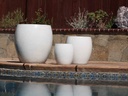 JAM'S PLANTER, WHITE WHITE,  SET OF 3- 20.0" X 22.5", 15.5" X 16.5", 11.0" X 12.0"
