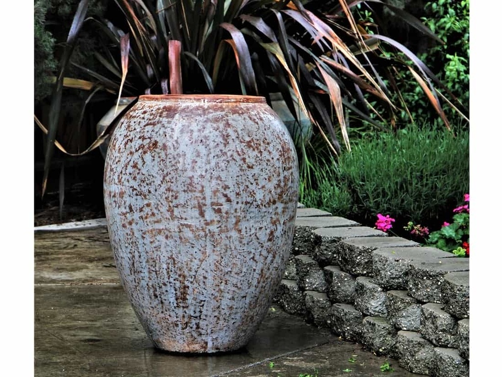 AMPHORA AFRICANA, HEIRLOOM WHITE 24.5"x32.0", TOP OD: 16.0", ID:13.5"