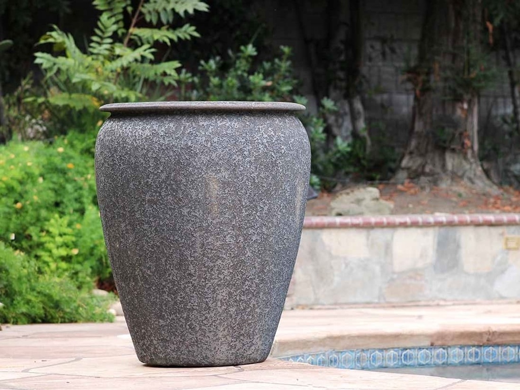 URN SMOOTH FINISHED, SILVER ROCK, X-LARGE - 32.5" X 36.5"