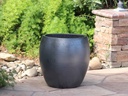 JAM'S PLANTER, MATTE BLACK,  SET OF 3-  20.0" X 22.5", 15.5" X 16.5", 11.0" X 12.0"