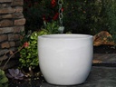 EGG SHELL POTS, WHITE WHITE, SET OF 3 - 17.0" X 15.0", 14.0" X 12.5", 11.5" X 12.0"