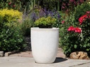 TALL MILANO CONE PLANTERS, CORAL WHITE, SET OF 3- 17"X23", 13"X18", 11"X14