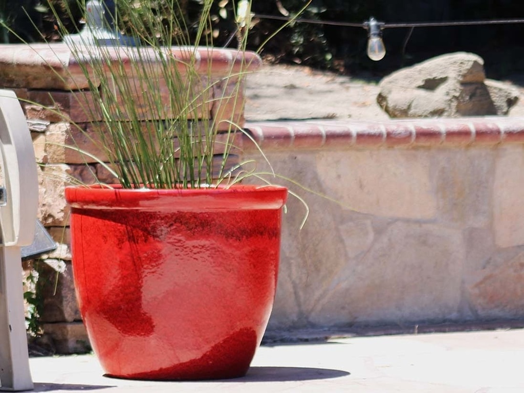 CANA GARDEN PLANTER, LAVISH RED, SET OF 4- 24"X20", 19"X17", 16"X13", 12"X10"