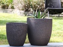 MILANO CONE PLANTER, CORAL BRONZE, SET OF 3 - 18"X19.5", 14.5"X15.5", 12"X13.5"