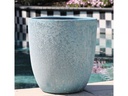 MILANO CONE PLANTER, CORAL AQUA, SET OF 3- 18"X19.5", 14.5"X15.5", 12"X13.5"