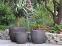COCO POTS, CORAL BRONZE, SET OF 4-23"X20", 19"X17", 15'X13", 12"X11"