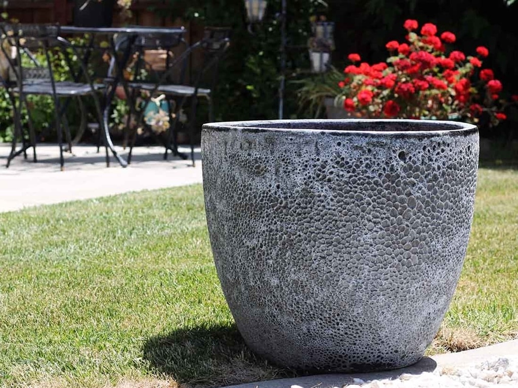 COCO POTS, CORAL BLACK, SET OF 4-23"X20", 19"X17", 15'X13", 12"X11"