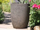 TALL MILANO CONE PLANTERS, CORAL BRONZE, SET OF 3-17"X23", 13"X18", 11"X14