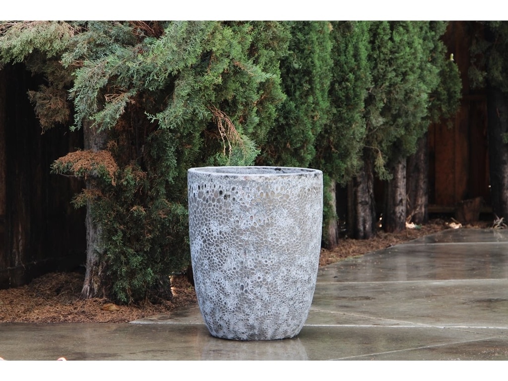 TALL MILANO CONE PLANTERS, CORAL BLACK, SET OF 4-21.5"X27.0", 17"X23", 13"X18", 11"X14