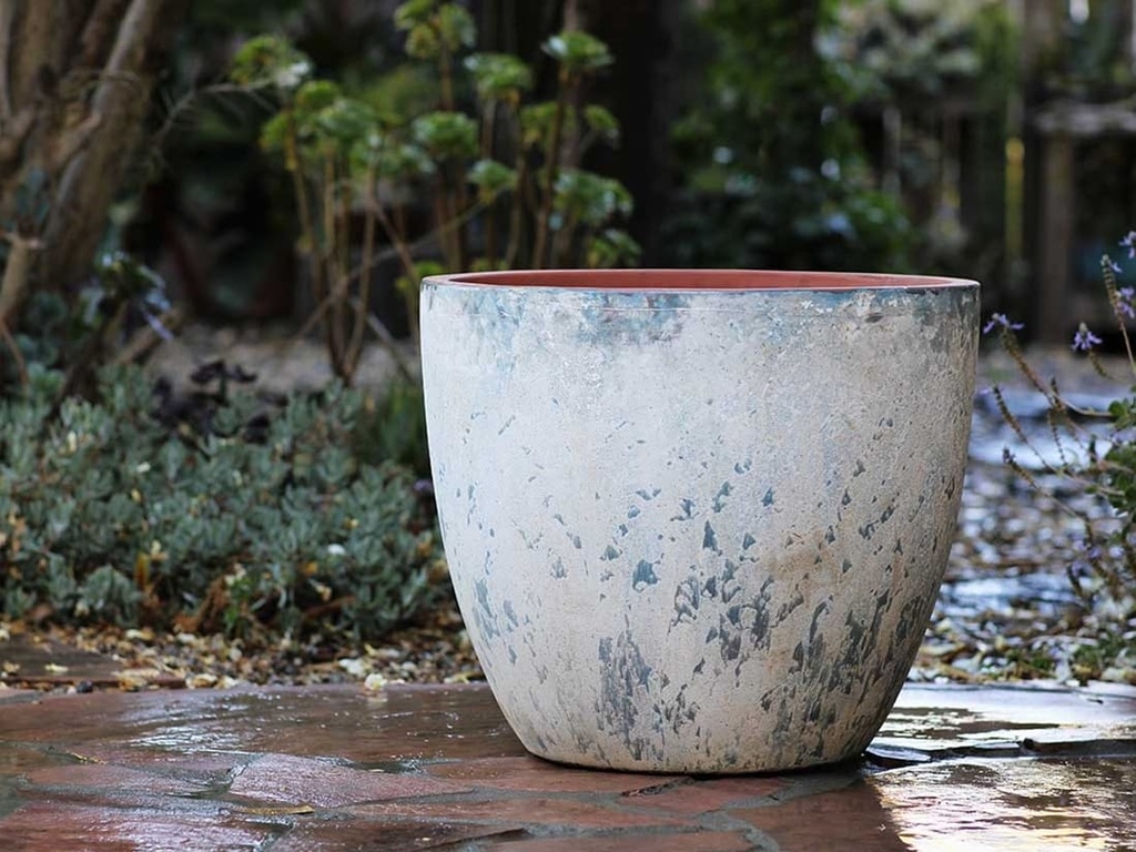 COCO POTS, AEGEAN BLUE, SET OF 4-23"X20", 19"X17", 15'X13", 12"X11"