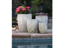 TALL MILANO CONE PLANTERS, AEGEAN WHITE, SET OF 4- 21.5"X27.0", 17"X23", 13"X18", 11"X14