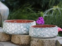 HANDTHROWN HEXAGON BOWLS, AEGEAN BLUE, SET OF 4- 12.5" X 4.5", 10.0" X 3.5", 8.0" X 3.0", 6.5" X 2.5"