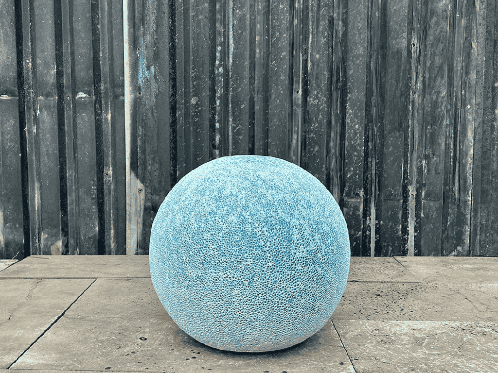 DECORATIVE SPHERE, CORAL AQUA,SIZE B, 12"D
