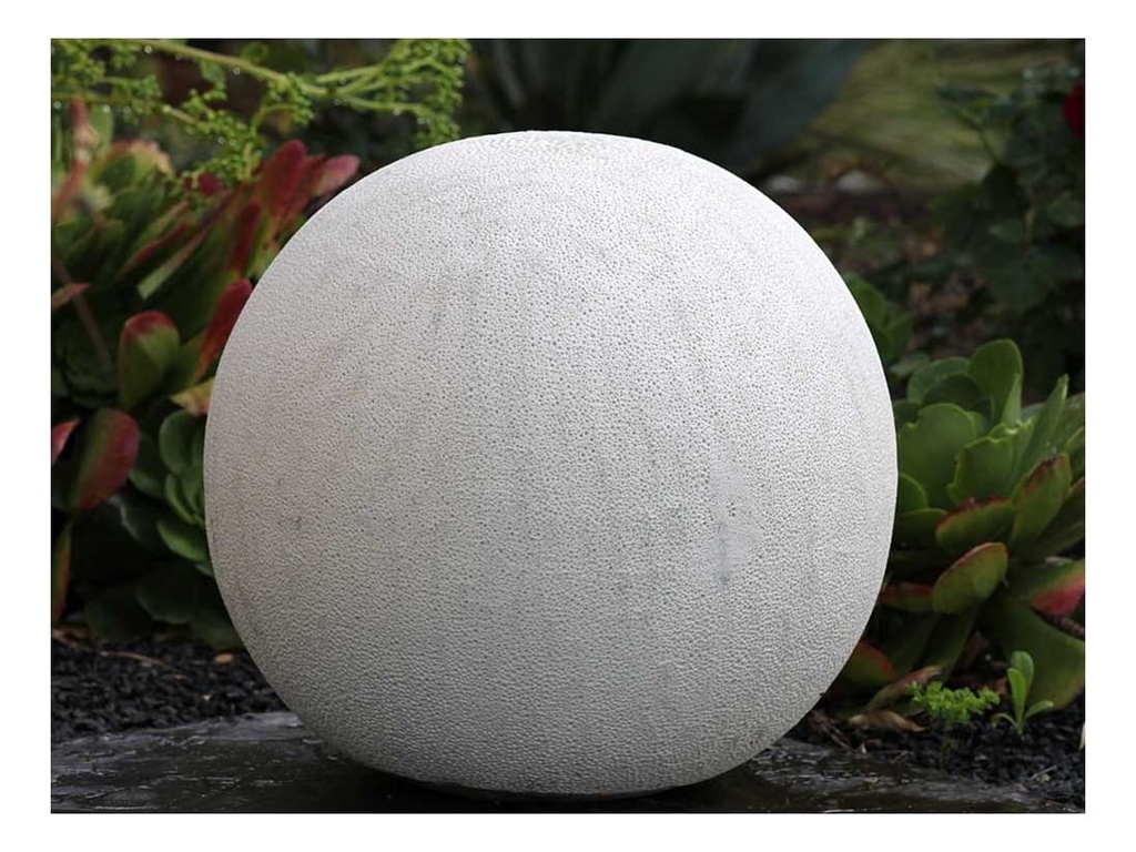 DECORATIVE SPHERE,  CORAL WHITE, SIZE B, 12"D