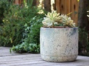 DELPHINIUM PLANTER, AEGEAN BLUE,SET OF 2- 16.5" X 15.0, 12.5" X 12.0"