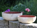 HANDTHROWN BOWL, AEGEAN WHITE, SET OF 3 - 14.0" X 6.0", 12.0" X 5.0", 9.5" X 3.5"
