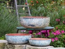 HANDTHROWN BOWL, AEGEAN BLUE, SET OF 3 - 14.0" X 6.0", 12.0" X 5.0", 9.5" X 3.5"