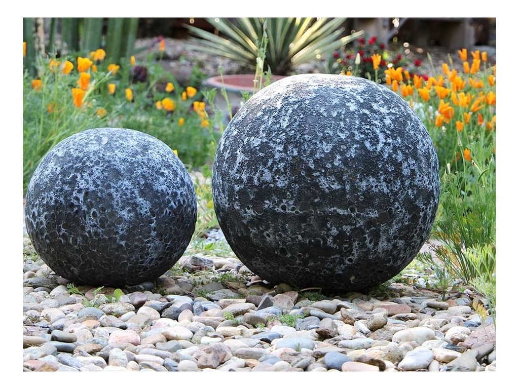 DECORATIVE SPHERE,  CORAL BLACK, SIZE B, 12"D