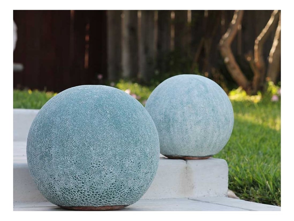 DECORATIVE SPHERE, CORAL GREEN, SIZE B, 12"D