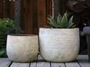 TUSCANO PLANTER, AEGEAN WHITE, SET OF 3 - 22.0"X18.5", 17.5"X15.0", 13.5"X11.5"