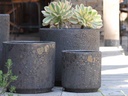 REDONDO PLANTER MID, CORAL BRONZE, SET OF 4-19.5"X18.0", 17.0"X15.5", 15.0"X14.0", 13"X12.5"