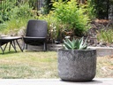 NORMA PLANTER CORAL BLACK, SET OF 4- 20.5"X16.5", 16.0"X14.0", 13.0"X12.0", 10.0"X9.5"