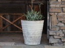 RIPPLE PLANTER, AEGEAN WHITE, SET OF 3- 18.0"X 19.0", 14.0" X 15.0", 10.0" X 11.0".