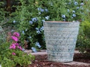 RIPPLE PLANTER, AEGEAN BLUE, SET OF 3-18.0"X 19.0", 14.0" X 15.0", 10.0" X 11.0".