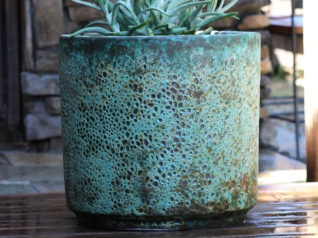 REDONDO PLANTER MID, CORAL GEM GREEN, SET OF 4-19.5"X18.0", 17.0"X15.5", 15.0"X14.0", 13"X12.5"
