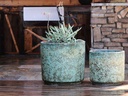 REDONDO PLANTER MID, CORAL GEM GREEN, SET OF 4-19.5"X18.0", 17.0"X15.5", 15.0"X14.0", 13"X12.5"