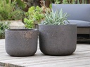 NORMA PLANTER CORAL BRONZE,  SET OF 4-20.5"X16.5", 16.0"X14.0", 13.0"X12.0", 10.0"X9.5"