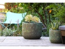 NORMA PLANTER CORAL GEM GREEN, SET OF 4-20.5"X16.5", 16.0"X14.0", 13.0"X12.0", 10.0"X9.5"