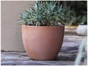 MK EGG PLANTER, WASH CLAY,  SET OF 3-  19"x15.5", 15"x12.5", 11"x8.5"