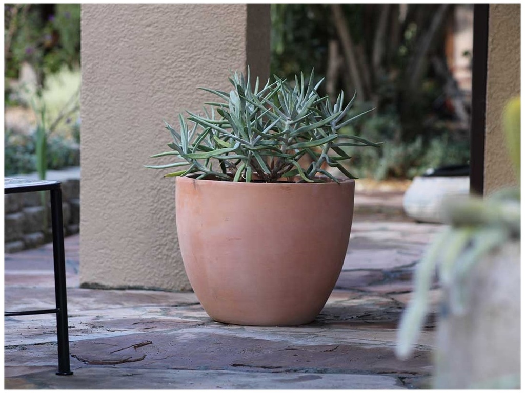 MK EGG PLANTER, WASH CLAY,  SET OF 3-  19"x15.5", 15"x12.5", 11"x8.5"