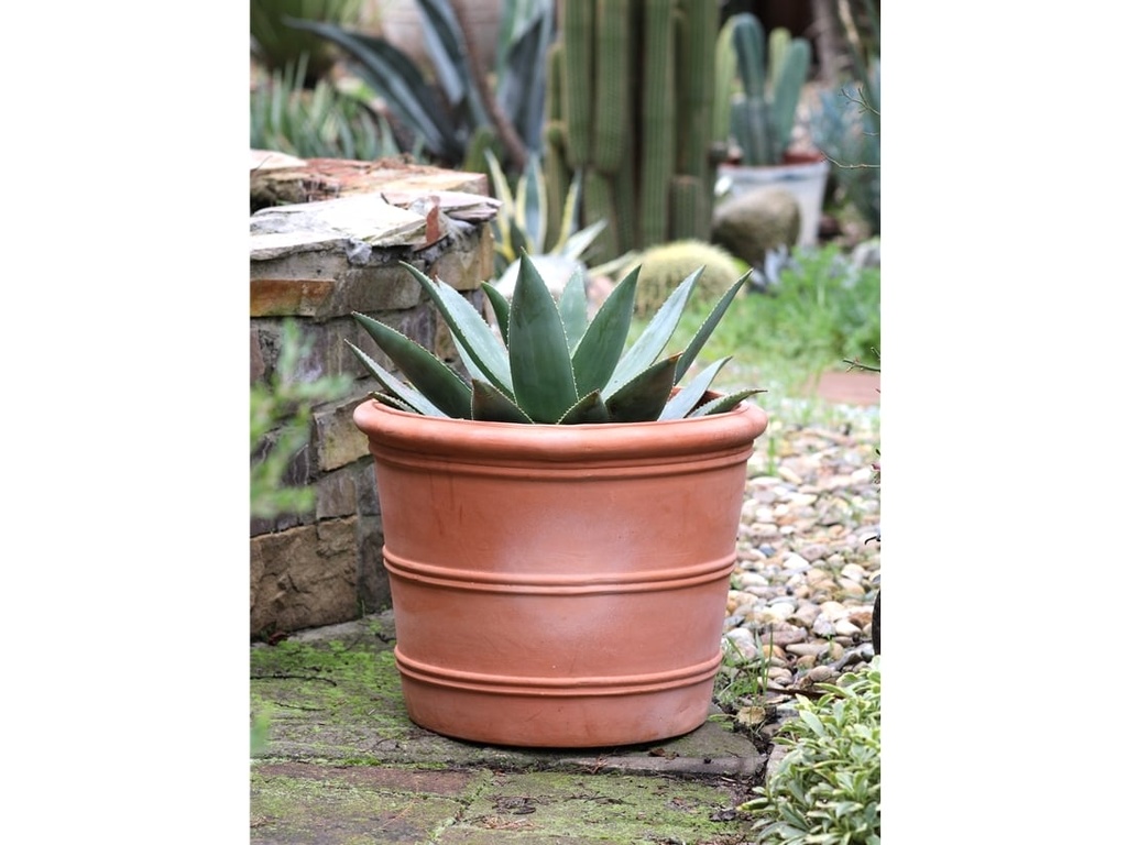 MK ROLL RIM PLANTER, WASH CLAY,  SET OF 3- 28"x22.5", 23"x19", 19.5"x15"