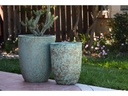 TALL MILANO CONE PLANTERS, CORAL GEM GREEN, SET OF 4-21.5"X27.0", 17"X23", 13"X18", 11"X14