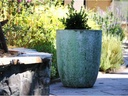 TALL MILANO CONE PLANTERS, AEGEAN GREEN, SET OF 3- 17"X23", 13"X18", 11"X14