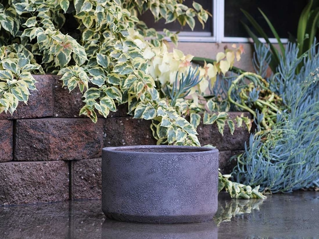 REDONDO LOW  PLANTER, CORAL BRONZE, SET OF 3-15.5"X10.0", 13.0" X 9.0", 10.0"X8.0"