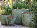 COCO POTS, AEGEAN GREEN, SET OF 4-23"X20", 19"X17", 15'X13", 12"X11"
