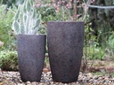 XLG TALL CONE PLANTER, CORAL BRONZE, SET OF 3- 22"X38", 17.5"X27", 13"X22.5"