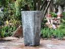 TALL SQUARE PLANTER, CORAL BLACK, 16"X35.5"