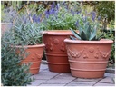 GARDLAND VASE PLANTER, RED CLAY, SET OF 3- "28x21", 24"x18",20"X15"